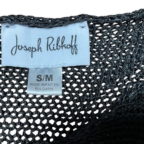 JOSEPH RIBKOFF Acrylic / Cotton Blend Open Knit Hankerchief Hem Tunic Sweater - Picture 5 of 10